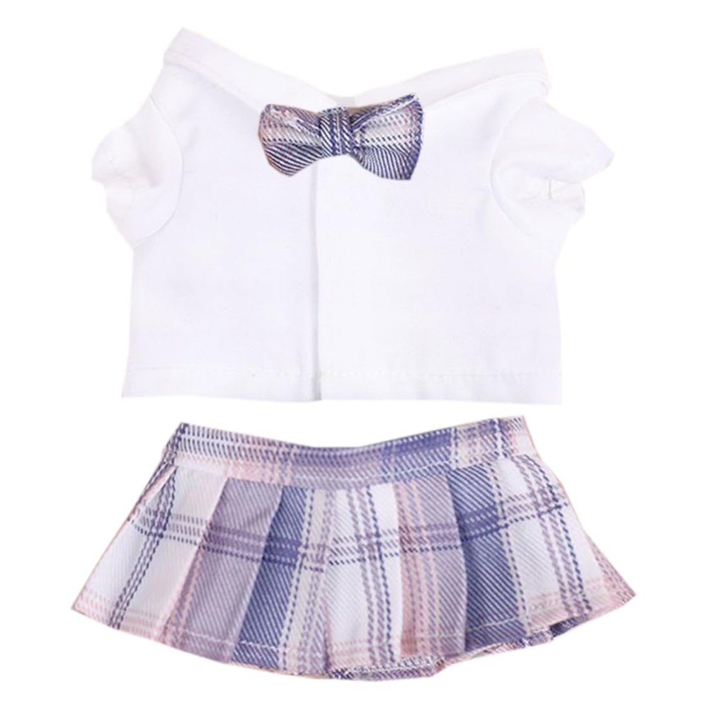 Xyrmync Plush Doll Clothes JK Skirt Suit Dress Up Accessories for 10cm 15cm-17cm 20cm Doll (A3, 20cm)