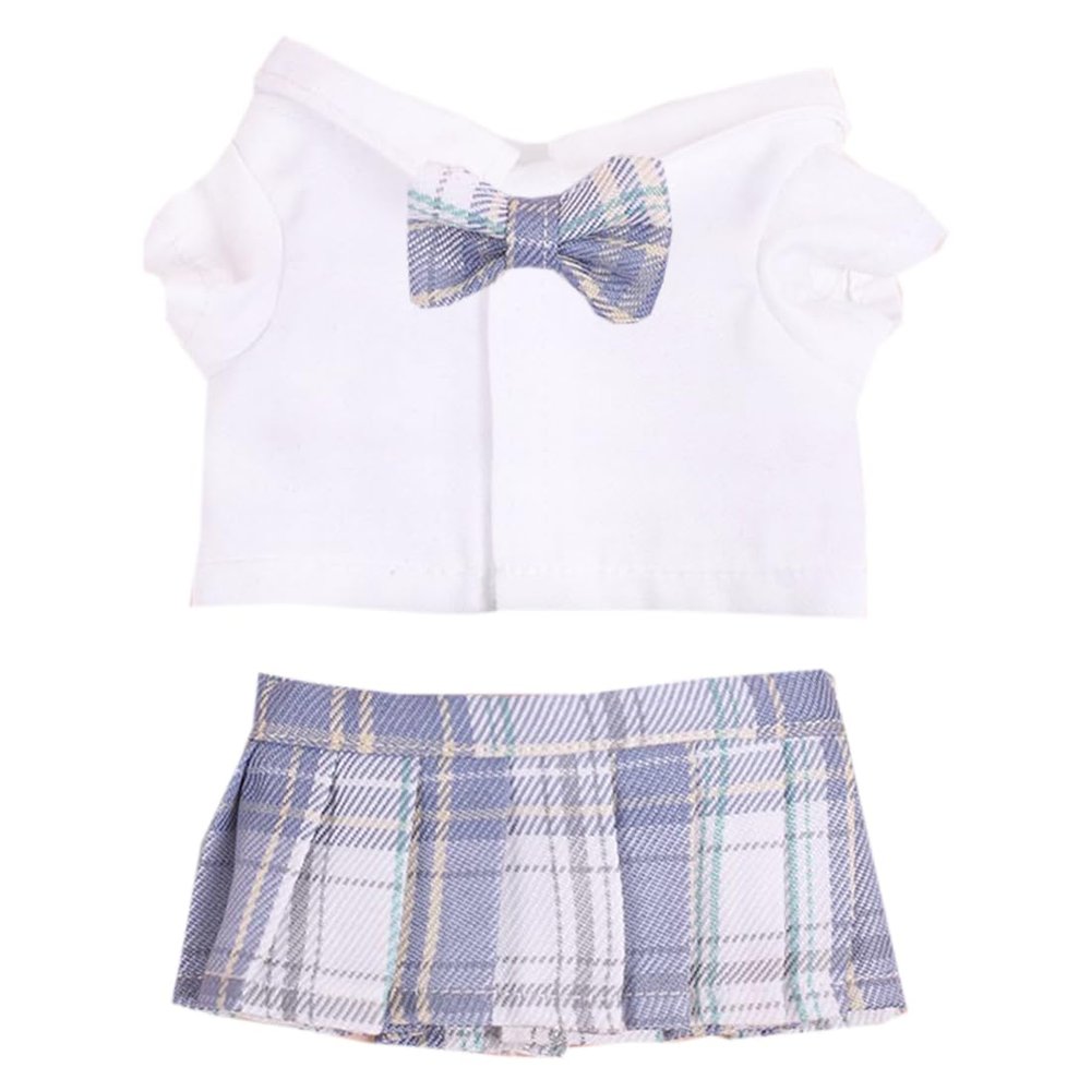 Xyrmync Plush Doll Clothes JK Skirt Suit Dress Up Accessories for 10cm 15cm-17cm 20cm Doll (A6, 20cm)