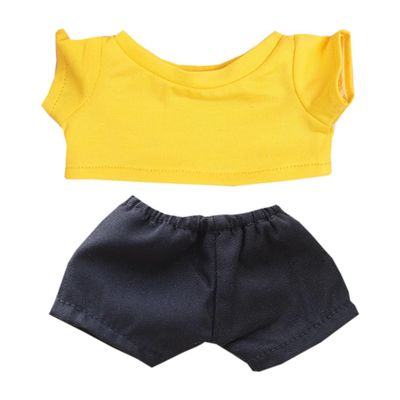 Xyrmync Plush Doll Clothes Solid Color T-Shirt Pants Dress Up Accessories for 10cm 15cm-17cm 20cm Doll (A9, 10cm)