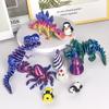 10PCS 3D Printed Animals Toys, Includes Dinosaur Fidget Toys, Impossible Cone Keychain, Spiral Cone Fidget, Mini Vortex Thread Illusion Desk Decor, Fun Desk & Play Toys for Kids,Easter Basket Stuffers view 3