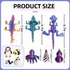 10PCS 3D Printed Animals Toys, Includes Dinosaur Fidget Toys, Impossible Cone Keychain, Spiral Cone Fidget, Mini Vortex Thread Illusion Desk Decor, Fun Desk & Play Toys for Kids,Easter Basket Stuffers view 4