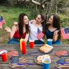 100 Pcs American Flag Party Supplies Set, Serves 25  Disposable Patriotic Paper Plates, Napkins, and Forks, USA Flag-Themed Tableware for 4th of July, Memorial Day, Veterans Day, Independence Day BBQ view 3