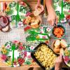 100 Pcs Tropical Luau Party Supplies Set, Serves 25  Disposable Hibiscus Floral Paper Plates, Napkins, and Forks, Hawaiian Themed Tableware for Summer BBQ, Pool and Beach Aloha Birthday Decorations view 3