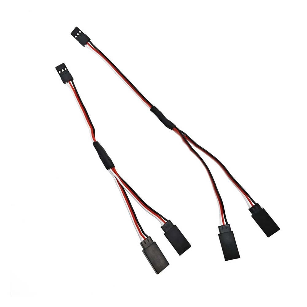 ACGTUY 5pcs/lot 15cm 30cm 50cm Servo Y Extension Cord Cable Lead Wire Compatible with The JR Futaba Drone Car Boat Helicopter Airplane(500MM)