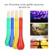4pcs Kids Paint Brush, Bright Colors for Watercolor Painting, Kids Art Brush Set with Plastic Handle and Pig Hair, Ideal Painting Tools for Beginners, Students, and Artists view 2