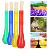 4pcs Kids Paint Brush, Bright Colors for Watercolor Painting, Kids Art Brush Set with Plastic Handle and Pig Hair, Ideal Painting Tools for Beginners, Students, and Artists view 4