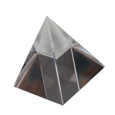 PRETYZOOM 1pc Pyramid Prism for Optical Experiments Glass for Light Refraction and Rainbow Creation Desk Ornament for Home Decor and Office Use