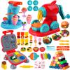 3-in-1 Color Dough Kitchen Creations Set for Kids Aged 3-8, 24 Colors Dough Playset with Ice Cream/Noodle/Hamburger Makers, Food Modeling Art Crafts Pretend Play Toys for Boys Girls view 1