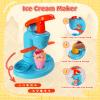 3-in-1 Color Dough Kitchen Creations Set for Kids Aged 3-8, 24 Colors Dough Playset with Ice Cream/Noodle/Hamburger Makers, Food Modeling Art Crafts Pretend Play Toys for Boys Girls view 4