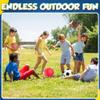 8.5 Sports Balls for Kids & Toddlers - (Pack of 4) Rubber Inflatable Multi-Sport Ball Set - Football, Soccer Ball, Basketball, Playground Ball & Pump - Birthday Gift Toys for Boys & Girls view 4