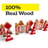 16 Pc Wooden Construction Signs and Traffic Cones - Construction Site Road Signs -Community Helpers Educational Preschool Street Track Accessories view 4