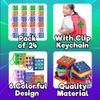 24 Mini Tic Tac Toe Games - Party Favors for Kids 3-5 and Up - 2-Inch Travel Size - Tic-Tac-Toe Keychain Game for Boys & Girls - Goody Bag Stuffers, Classroom Prizes, Valentine's Day, Birthday Gifts view 2