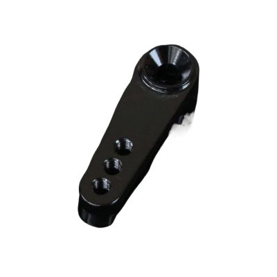 BOQEXSS for Rcrun 25T 1/10 for Climbing Car Metal Steering Gear for Swing Arm Steering Gear Arm Modification Parts Rc Remote Control Model Car RC Car Parts(Black)