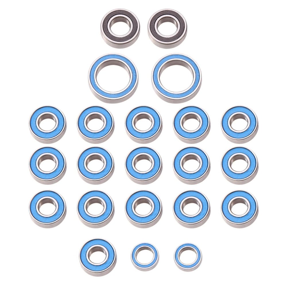 22pcs Rubber Sealed Ball Bearing Kit for Tam-iya CC-02 CC02 1/10 RC Car Upgrades Parts Accessories