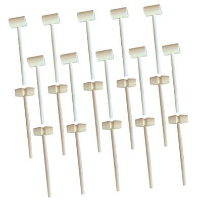 JUMPLAWN 20pcs Mini Wooden Hammer Toy for Boy Girl Safe and Lightweight Mallets for Hands Learning Improve Coordination and Motor Skills for Boys and Girls