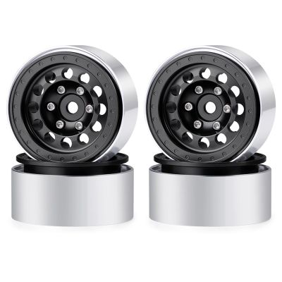 4PCS Aluminum Alloy Beadlock Wheels Rim Hub for TRX4M 1/18 for TRX4-M RC Car Spare Part Upgrade Hub Rim(C-4)
