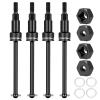 1 Set Metal Front & Rear Drive Shaft Driveshafts and Adapter for 1/18 for GRA-NITE for Typ-hon for Grom RC Car Upgrade Parts(Blue) view 3