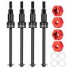 1 Set Metal Front & Rear Drive Shaft Driveshafts and Adapter for 1/18 for GRA-NITE for Typ-hon for Grom RC Car Upgrade Parts(Blue) view 4