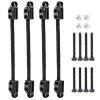 4pcs Front Rear Shock Absorber Travel Limit Strap for 1/18 RC Model Car Mini LMT 4WD for Mon-Ster Truck Upgrade Parts (Black) view 1
