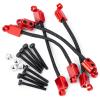 4pcs Front Rear Shock Absorber Travel Limit Strap for 1/18 RC Model Car Mini LMT 4WD for Mon-Ster Truck Upgrade Parts (Black) view 2