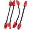 4pcs Front Rear Shock Absorber Travel Limit Strap for 1/18 RC Model Car Mini LMT 4WD for Mon-Ster Truck Upgrade Parts (Black) view 3