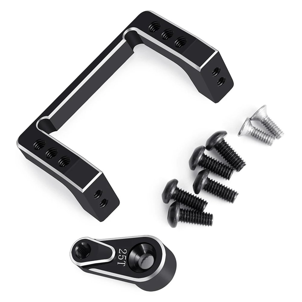 Aluminum Alloy Servo Arm Mounts Block Servo Support for 1/16 RC Car Buggy Truck for Mini-B Upgrade Parts(Servo Arm Mount)