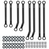 8PCS Stainless Steel High Clearance Chassis Links Steering Linkage for 1/18 RC Crawler Car for TRX4-M K10 F150 Upgrade Part(Black) view 1