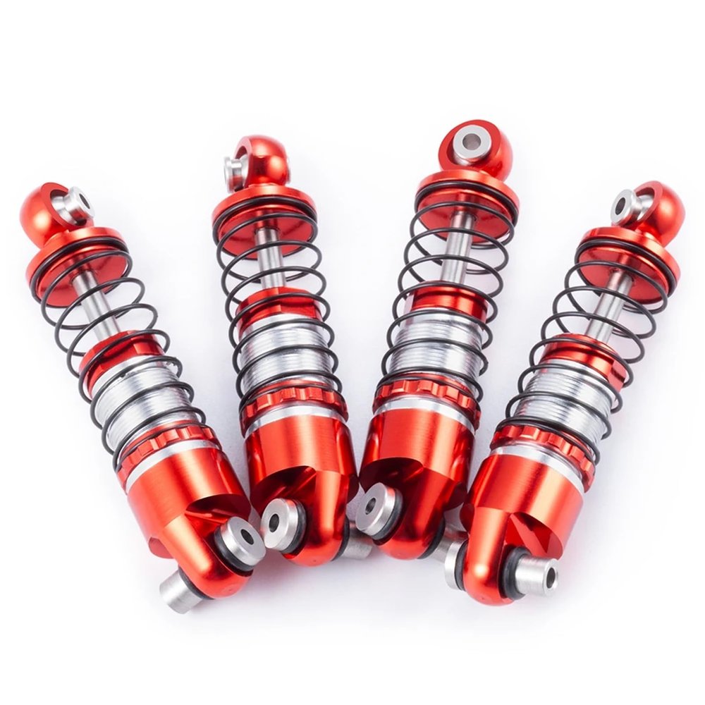 39mm Shocks Absorber Oil Threaded Damper for 1/24 RC Crawler Car Axial SCX24 Upgrade Accessories(Red)