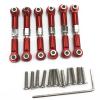 6Pcs Adjustable Metal Linkage Pull Rod Front/Rear Servo Link for Wltoys A949 A959 A969 A979 K929 RC Car Upgrade Spare(Red) view 1