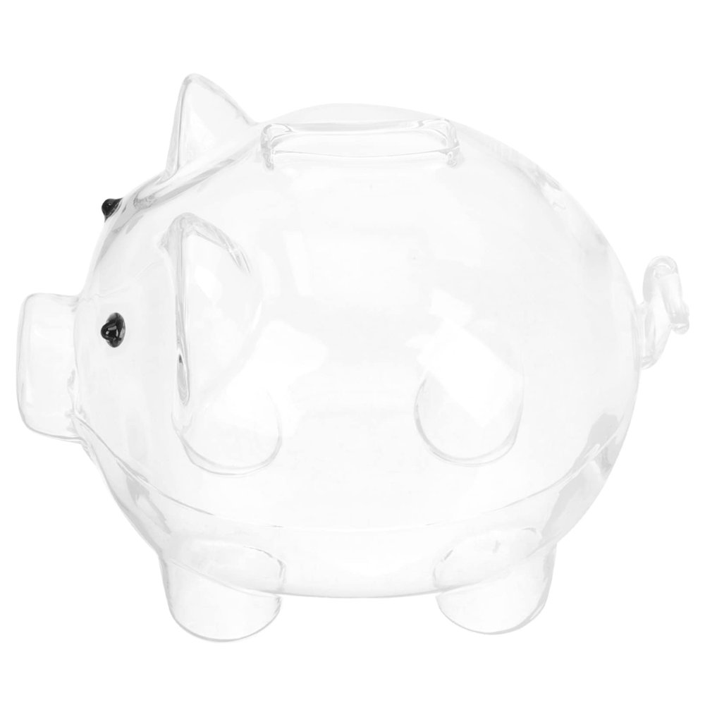 Abaodam Miniature Glass Piggy Bank Novelty Coin Box for Boys and Girls Boy Girl Money Box Tattoo Fund Jar Cute Decor