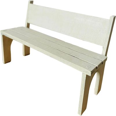 1:12 Scale Wooden Dollhouse Bench Miniature Outdoor Garden Park Yard Decor