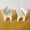 1:12 Scale Wooden Dollhouse Bench Miniature Outdoor Garden Park Yard Decor view 2