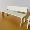 1:12 Scale Wooden Dollhouse Bench Miniature Outdoor Garden Park Yard Decor view 3