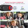 LUCKVIEW BM2 PRO Dual Baby Car Camera, 5.2" 1080P HD Display for Rear-Facing Car Seats, IR Night Vision, Anti-Shake Mount, Easy Install  Ideal for Parents with 2 Kids and Pets view 2
