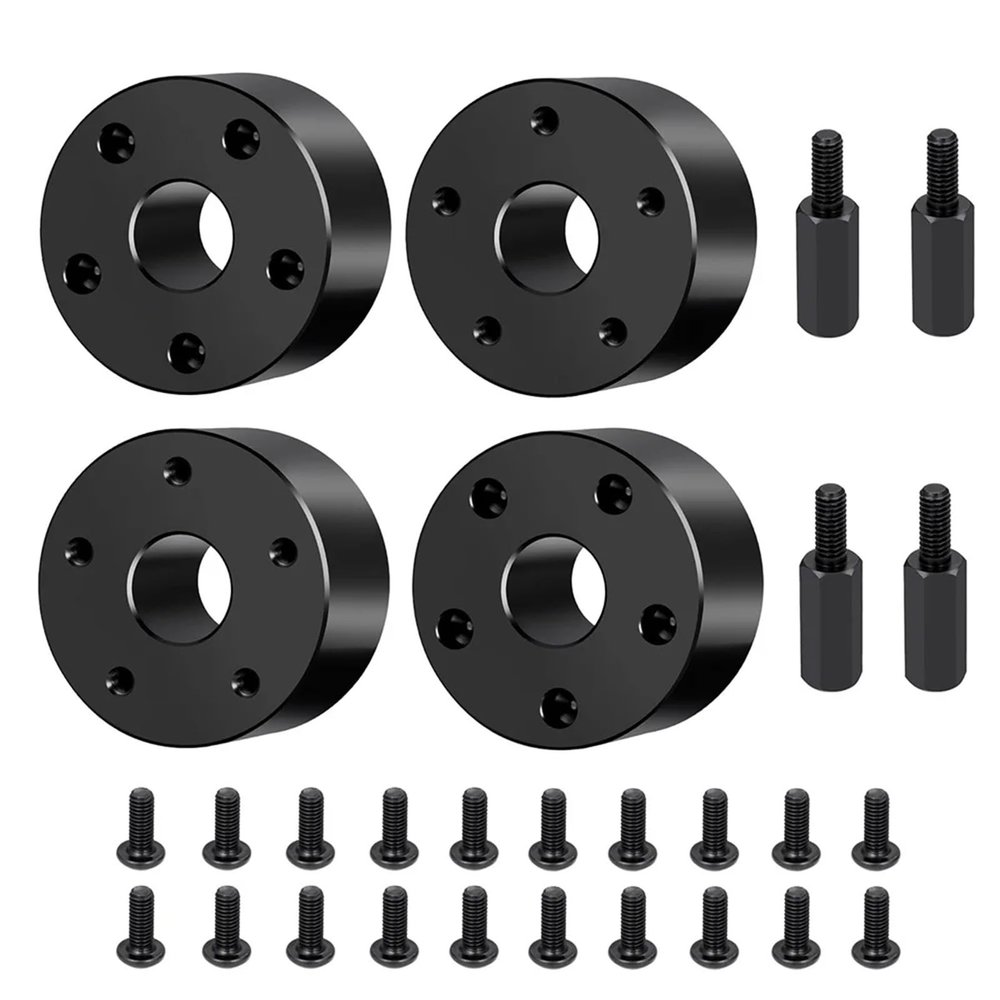 4PCS Aluminum Alloy Wheel Wideners Front Wheels Hub Adapter +19mm for 1/10 for Ta-Miya Clod for Bu-Ster Upgrade Parts