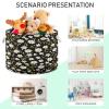 Kigai Daisy Flower Storage Basket with Cotton Hanldes Collapsible Laundry Basket Blanket Toy Organizer Closet Sotrage Bin for Nursery, Bedroom, Home view 4