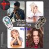 2PCSFidget Spinners Toys for Adults & Teens - Metal Fidget Toy Bike Chain Fidget Sprocket Chain Fidgets Toy for Relief Anxiety ADHD Autism Cool Gadgets Desk Offices Gift Sensory ToySilver+Rainbow view 2