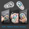 2PCSFidget Spinners Toys for Adults & Teens - Metal Fidget Toy Bike Chain Fidget Sprocket Chain Fidgets Toy for Relief Anxiety ADHD Autism Cool Gadgets Desk Offices Gift Sensory ToySilver+Rainbow view 3