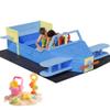 Airplane Wooden Sandbox, Outdoor Sand Box with Bottom Liner, Kids Sandpit w/Propeller, Rudder, Wings for Ages 3-8, Spacious Kids Sand Pit for Beach, Patio, Backyard view 1