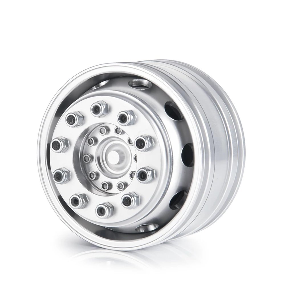 Aluminum Alloy Front Wheel Hub Rims for 1/14 for Tam-iya Truck RC Climbing Trailer Cargo Car Parts(1PCS)
