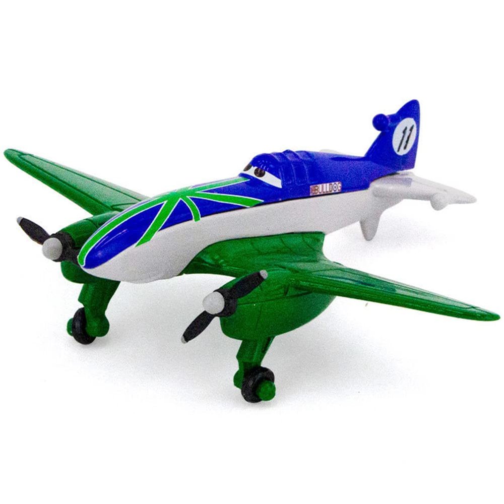 Plane Dusty No.11 Bulldog Green Metal Diecast Classic Alloy Toy Plane for Children Gift