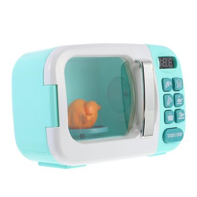 Toddmomy Simulated Microwave Oven Creative Educational Toy for Plastic Kitchen Appliance Light for Hands Learning and Imaginative Play