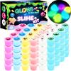 120 Pack Mini Galaxy Bulk Slime Kit for Kids, Glow in The Dark Slime with 6 Colors, DIY Slime Party Favor for Girls & Boys, Birthday Gifts, Classroom Rewards, Valentines Day Studen Bags Stuffers view 1