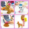 Dolls & Accessories Playset with Doll Transforming Stroller Dog Pet for Girls Ages 3-5-7-12 Birthday Gifts view 3