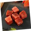 CHICAMPERA 5pcs Fake Beef Cubes Food Props Realistic Diced Meat Decoration for Kitchen Display Restaurant and Photography Use view 3