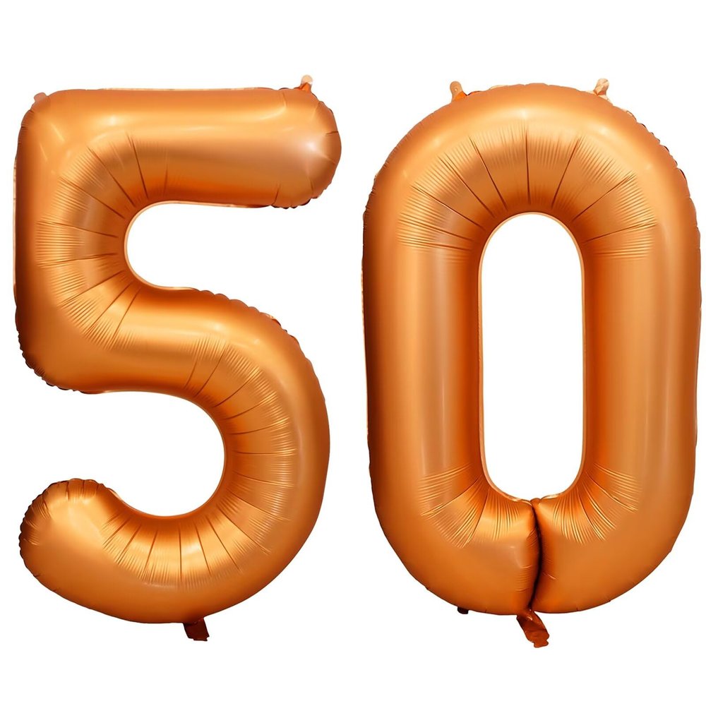 40 Inch Orange 50 Number Balloon Orange 50 Balloons Birthday Wedding Party digital Decorations (Number 50)