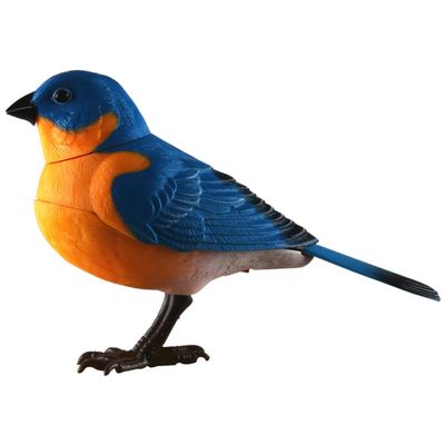 BESTonZON Voice-Controlled Bird Toy for Kids Electric Chirping Small Bird with Finger Clip Realistic Singing Interactive Plastic Play Toy (Random Color)
