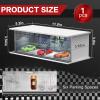 SAMYUCHO 1/64 Scale Diecast Display Case for Hot Wheels Matchbox Cars, Toy Car Model Mini Garage with LED Light and Acrylic Cover, Stackable Parking Lot Diorama Storage for Collection Present view 2