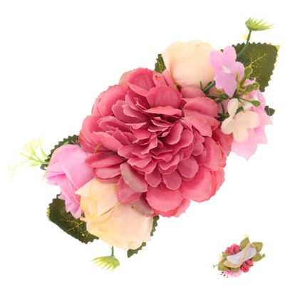 Baluue Girls Elastic Flower Headband Newborn Headband for Baptism Birthday Parties