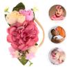 Baluue Girls Elastic Flower Headband Newborn Headband for Baptism Birthday Parties view 2